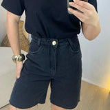 Bermuda Jeans Black Classic