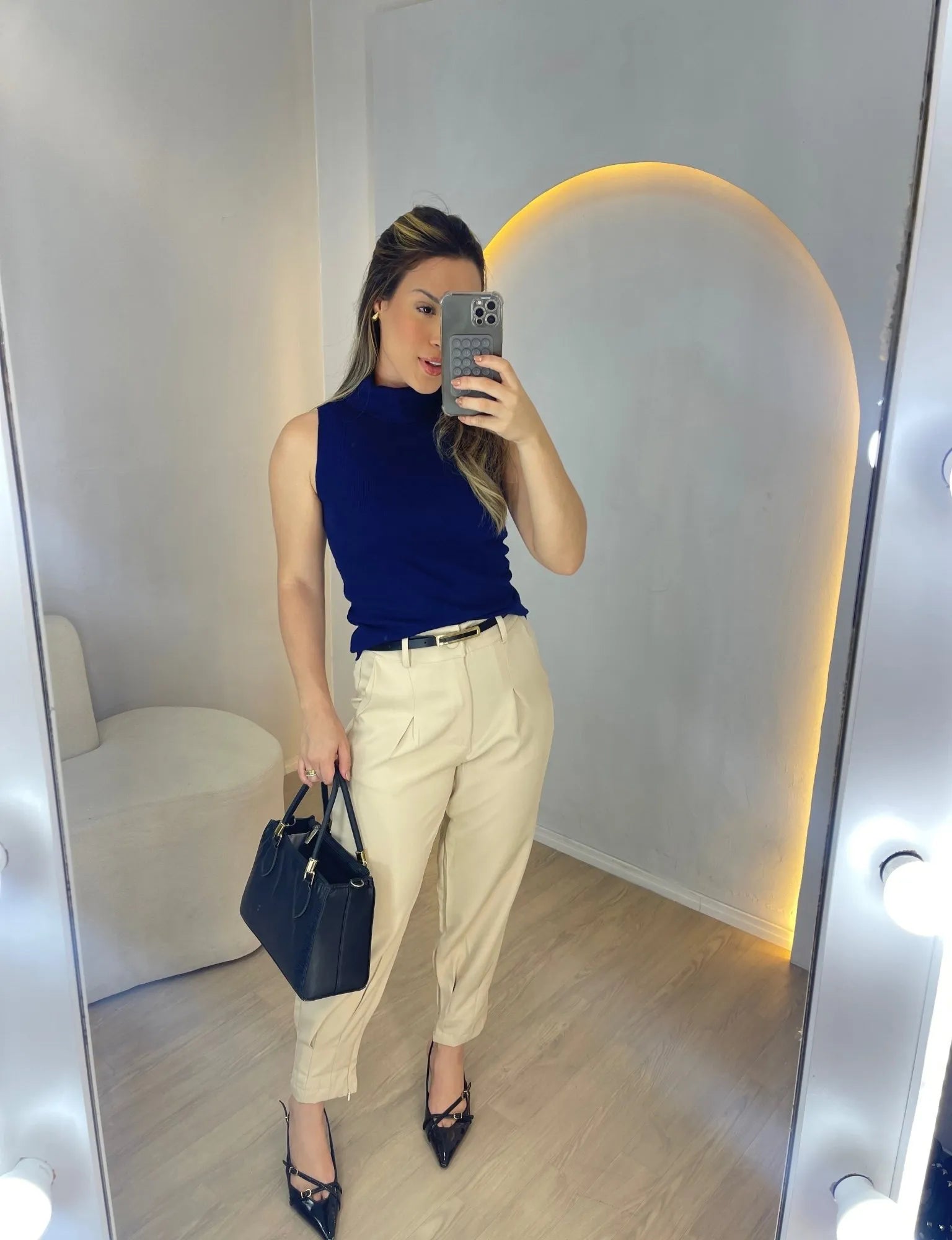 Blusa Tricot Gola Alta
