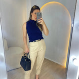 Blusa Tricot Gola Alta