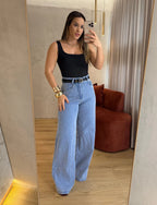 Calça Jeans Wide Leg Clara