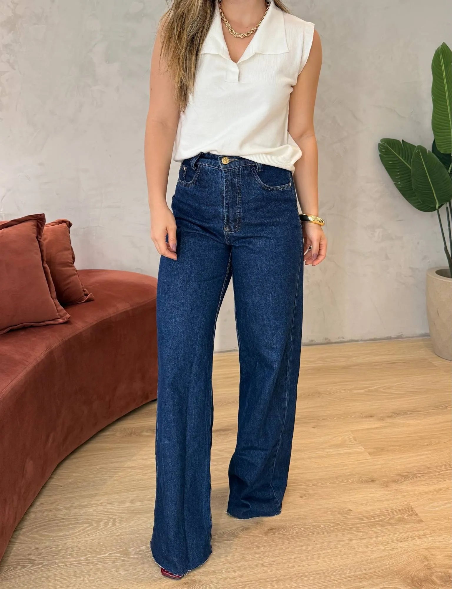 Calça Wide Leg