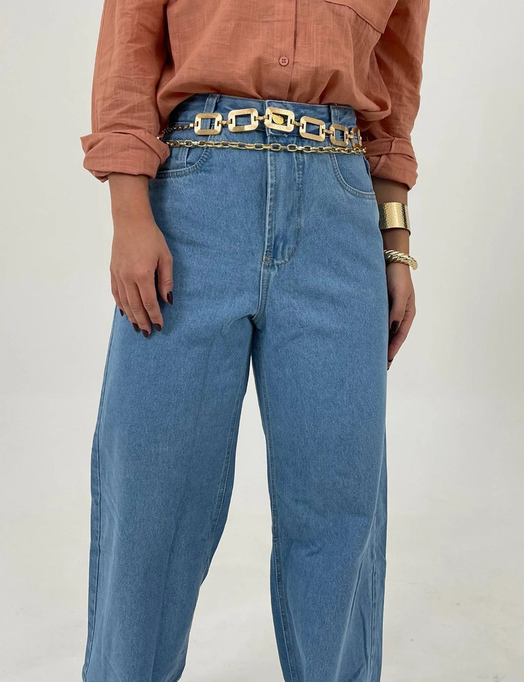Calça Jeans Wide Leg Azul