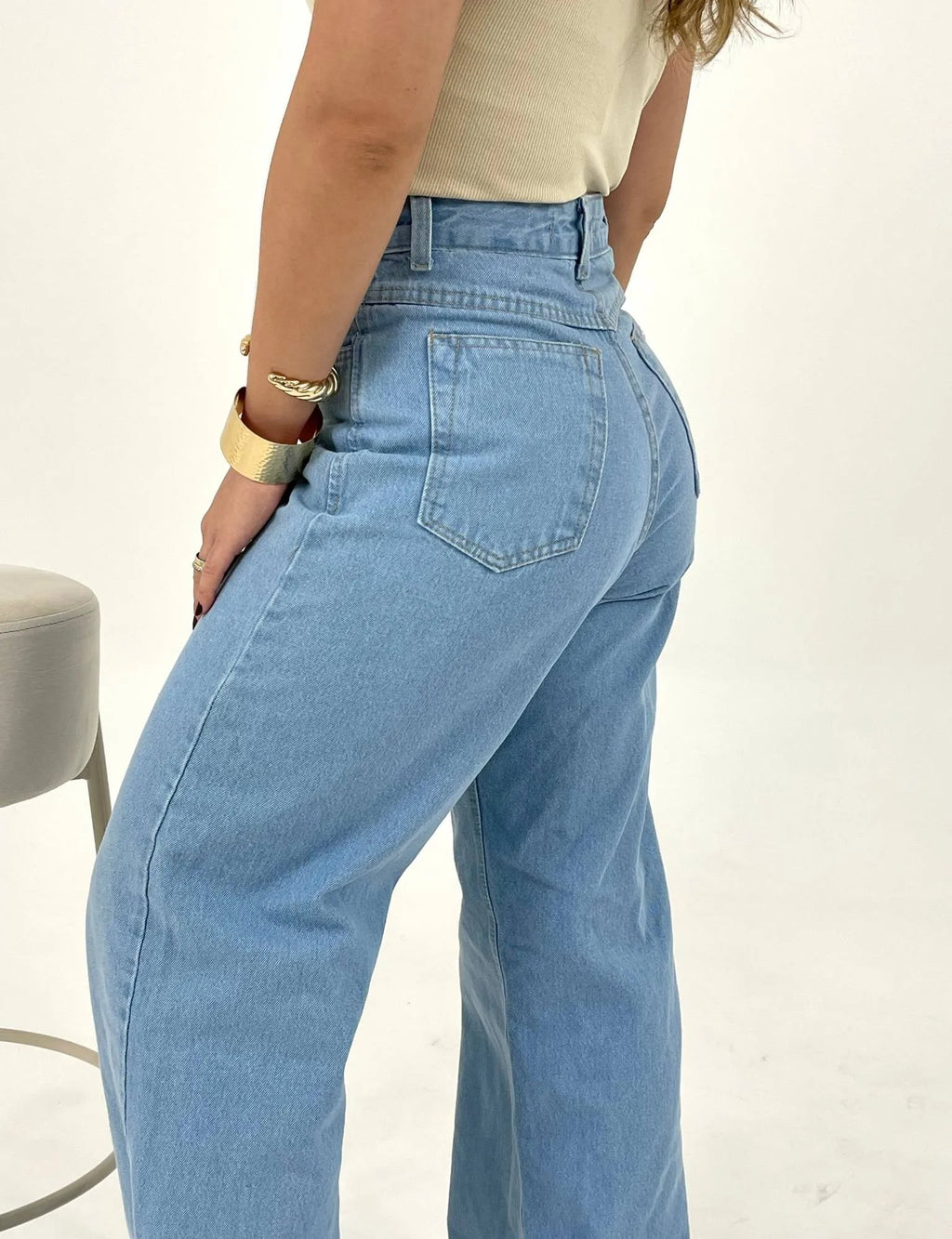 Calça Jeans Wide Leg Clara
