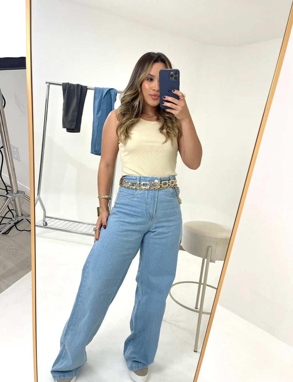 Calça Jeans Wide Leg Clara