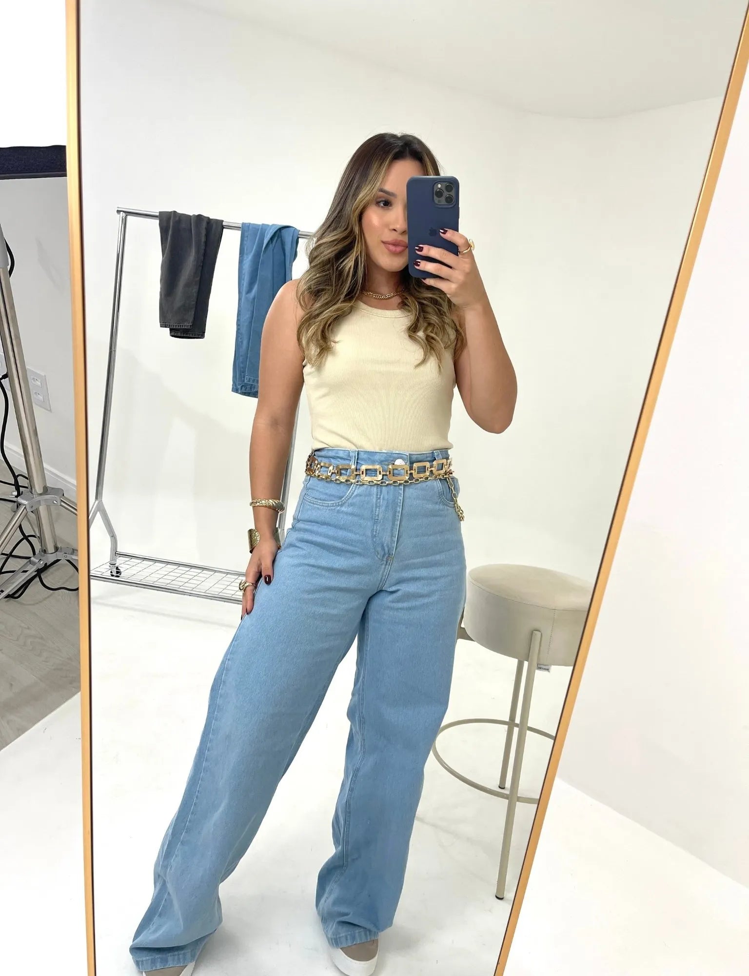 Calça Jeans Wide Leg Clara