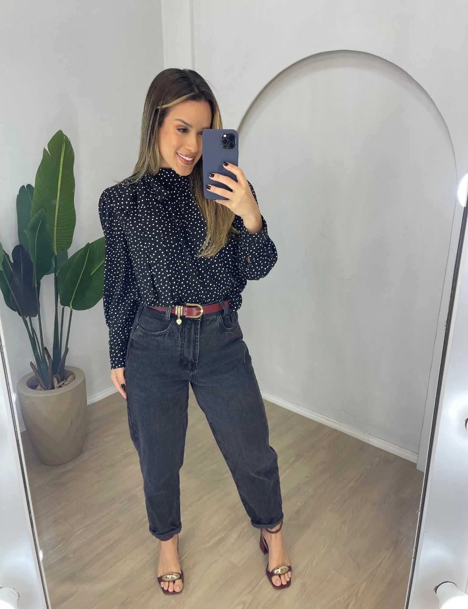 Camisa Social Crepe de Poá