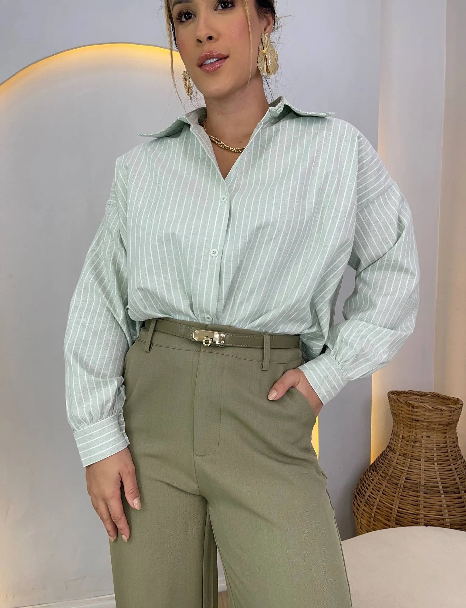 Camisa Social Listrada Portofino