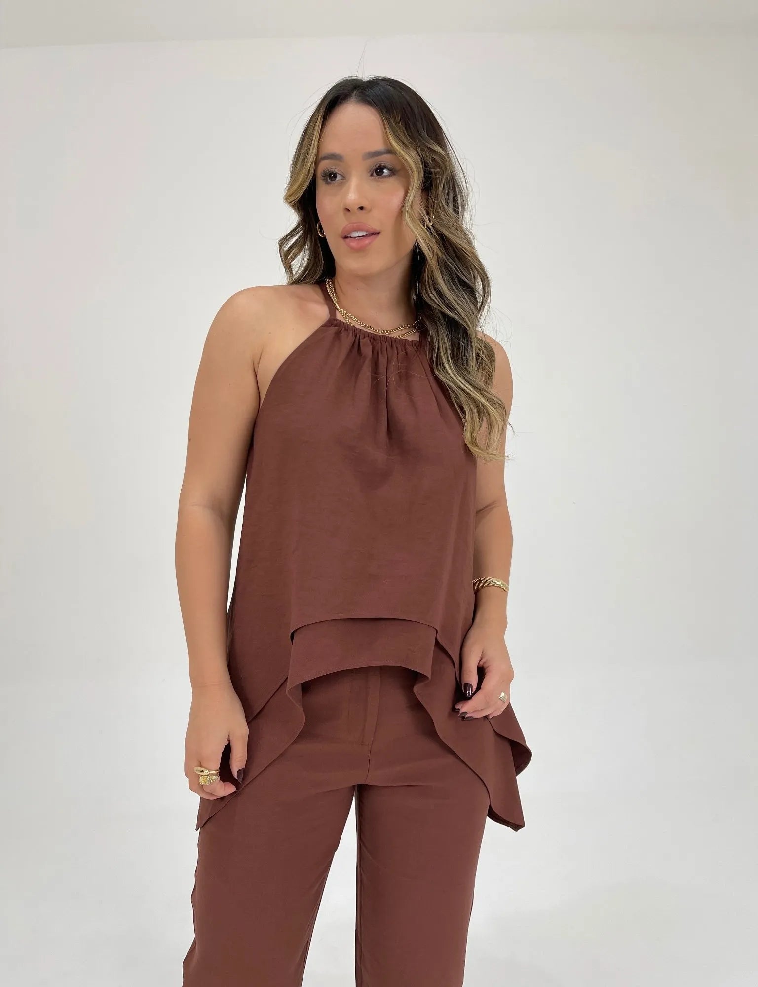 Conjunto Julie Calça + Bata com Alça Reguláve