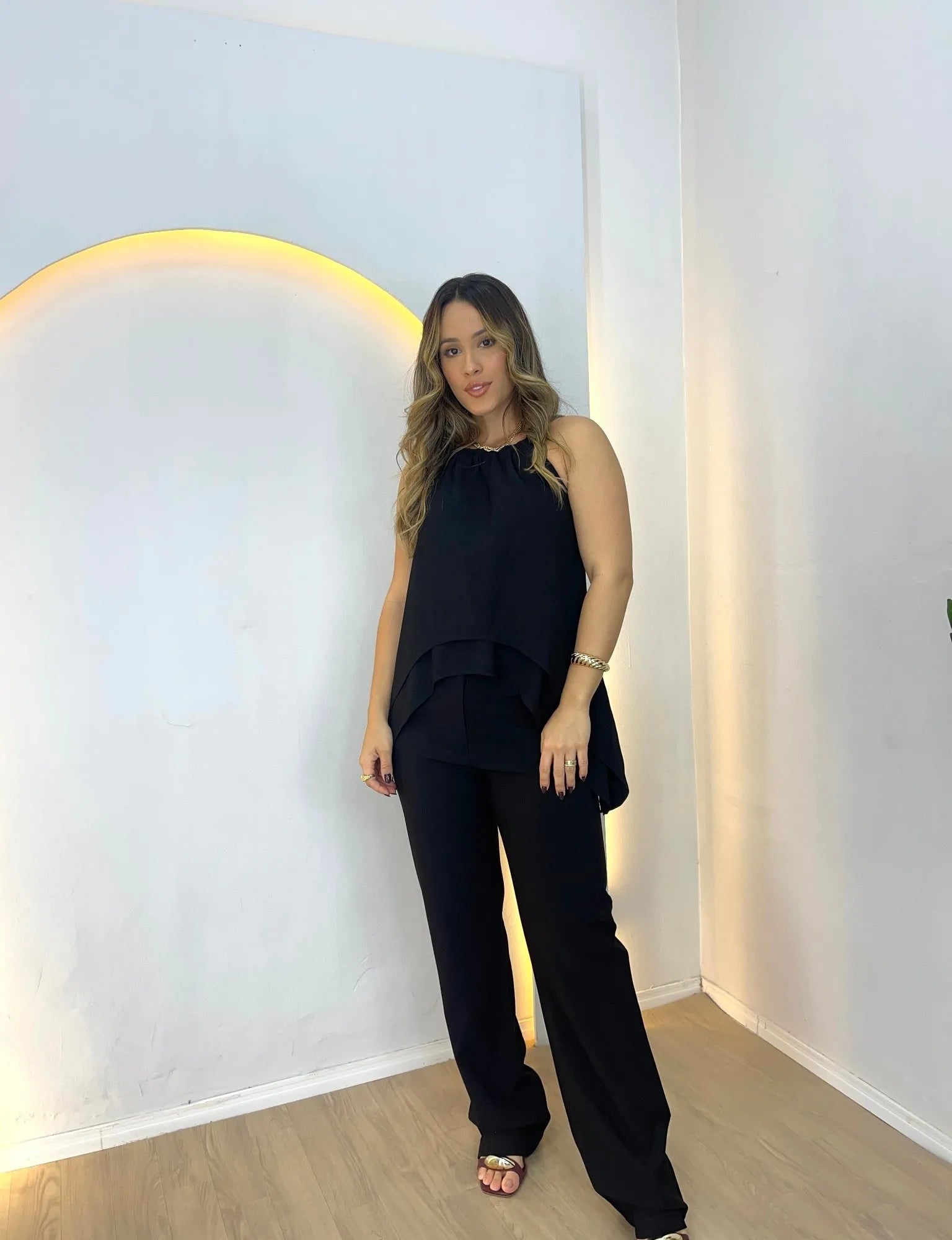 Conjunto Julie Calça + Bata com Alça Reguláve